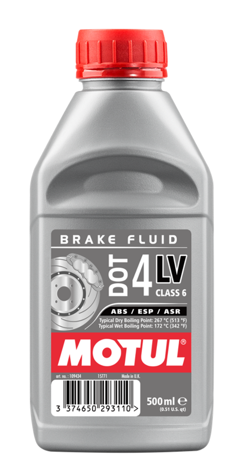 Motul DOT 4 LV Low Viscosity Brake Fluid 500ml bottle